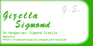 gizella sigmond business card